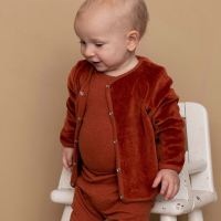 Baby Velour Jacke von Serendipity aus Bio-Baumwolle in rust 2