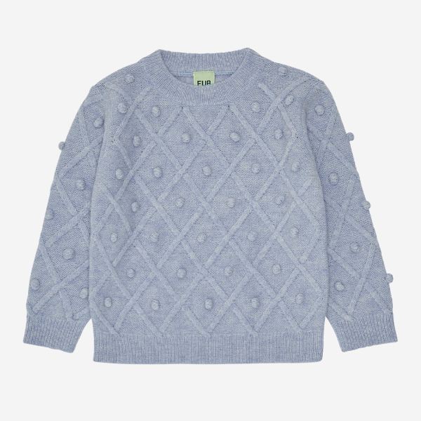 Kinder Pullover Structure Sweater von FUB aus Wolle in ice melange