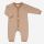 Baby Overall von Puri Organic aus Bio-Baumwolle und Leinen in ice coffee/natur