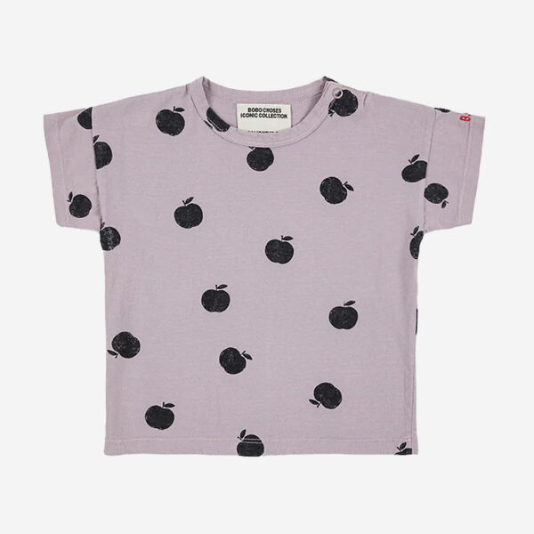 T-Shirt Poma allover von Bobo Choses aus Bio-Baumwolle und recycelter Baumwolle in lila