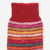 Socke Wolle Regenbogen mohn 15–17