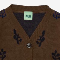 Kinder Jaquard Strickjacke von FUB aus Wolle in amber 2