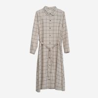 Damen Kleid Brushed Dress von Serendipity aus Bio-Baumwolle in chocolate checks 2