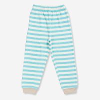 2-teiliger Schlafanzug LONG JOHN RETRO von Sense Organics aus Bio-Baumwolle in light aquamarine stripes/bear 3