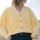 Damen Cardigan MATÉ von Poudre Organic aus Bio-Baumwolle in jaune pastel
