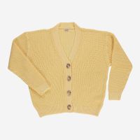 Damen Cardigan MATÉ von Poudre Organic aus Bio-Baumwolle in jaune pastel 4