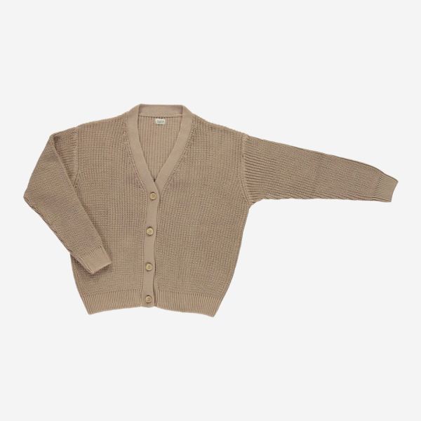 Damen Cardigan MATÉ von Poudre Organic aus Bio-Baumwolle in noix de cajou