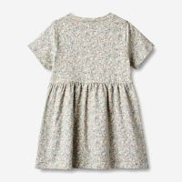 Kinder Jerseykleid Anna von Wheat aus Bio-Baumwolle mit Blümchen sandshell mini flowers 2