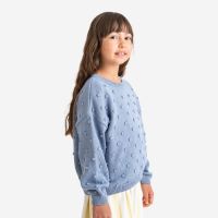 Kinder Popcorn Sweater von Matona aus Bio-Baumwolle in dove blue 5