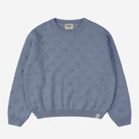Kinder Popcorn Sweater von Matona aus Bio-Baumwolle in dove blue