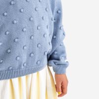 Kinder Popcorn Sweater von Matona aus Bio-Baumwolle in dove blue 7