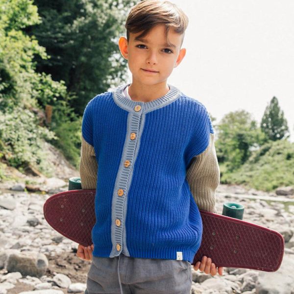 Kinder Summer Cardigan von Matona aus Bio-Baumwolle in cobalt 3