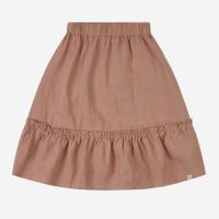 Kinder Ruffled Skirt von Matona aus Leinen in rosewood