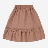 Kinder Ruffled Skirt von Matona aus Leinen in rosewood 2