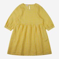 Damen Day Dress von Matona aus Leinen in yellow gingham 3