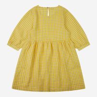 Damen Day Dress von Matona aus Leinen in yellow gingham 2
