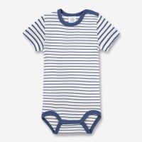 Baby Body kurzsrm von Sanetta aus Bio-Baumwolle in blau...