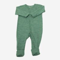 Baby Schlafanzug von Joha aus Merinowolle in grün...