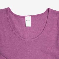 Damen Langarm-Unterhemd von Hocosa aus Wolle/Seide in lila 2