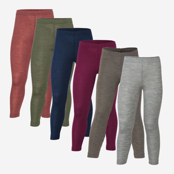 Kinder Leggings von Engel aus Wolle/Seide in walnuss