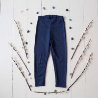 Kinder Leggings von Engel aus Wolle/Seide in marineblau