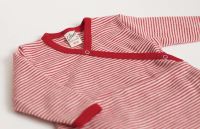 Wickelschlafsack von Lilano aus Wolle/Seide in Ringel rot