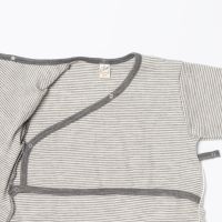 Wickelschlafsack von Lilano aus Wolle/Seide in Ringel grau