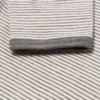 Wickelschlafsack von Lilano aus Wolle/Seide in Ringel grau