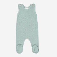 Baby Strampler von Selana aus feinem Baumwollstrick in green