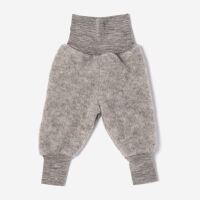 Babyhose von Engel aus Wollfleece in hellgrau melange