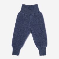 Babyhose von Engel aus Wollfleece in blau melange