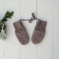 Baby Handschuhe Wollfleece walnuss