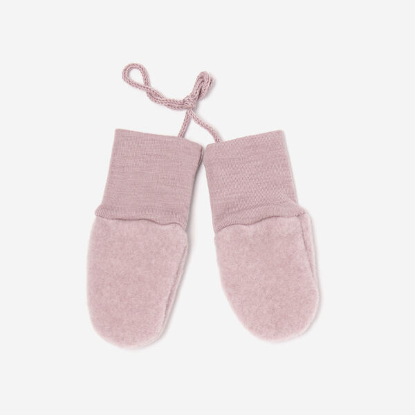 Baby Handschuhe Wollfleece von Engel in rosenholz melange