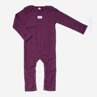 Baby Anzug mit Beinumschlag von Lilano aus Wolle/Seide in beere