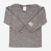 Baby Shirt aus Wolle/Seide von Lilano grau