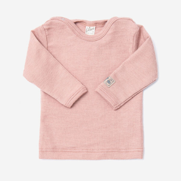 Baby Shirt aus Wolle/Seide von Lilano in dusty rose