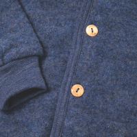 Baby Kapuzenjacke von Engel aus Wollfleece in blau 3