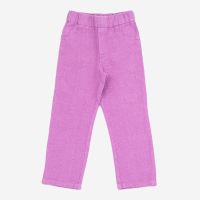 Weite Kinderhose aus Leinen in mauve