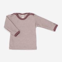 Baby Shirt von Lilano aus Wolle/Seide in Ringel mauve 2