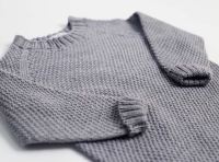 Pullover Strickmuster ADA von Harfmann aus Wolle in grau 2