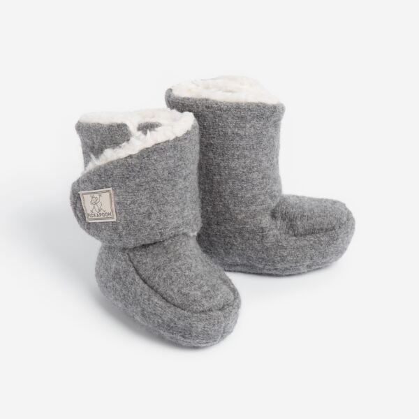 Baby-Stiefel Trotter von Pickapooh aus Wollwalk in grau