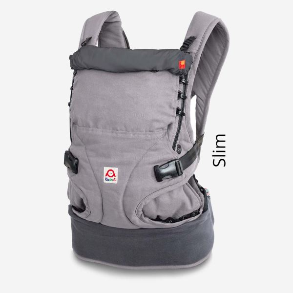 Babytrage Slim light von Ruckeli aus Bio-Baumwolle in smokey grey