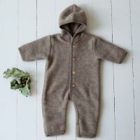 Baby Overall von Engel aus Wollfleece in walnuss melange