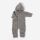 Baby Overall von Engel aus Wollfleece in hellgrau melange