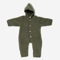 Baby Overall von Engel aus Wollfleece in schilf melange