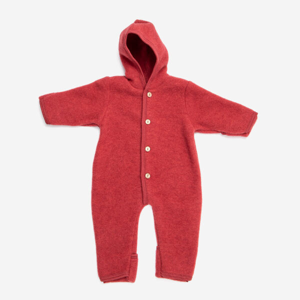 Baby Overall von Engel aus Wollfleece in jaspis melange