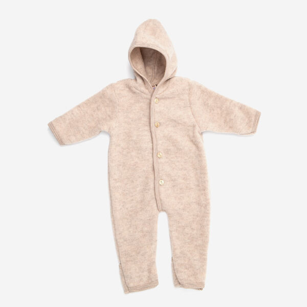 Baby Overall von Engel aus Wollfleece in sand melange