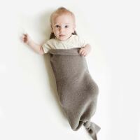 Babydecke Cocoon von Hvid aus Merinowolle in otter