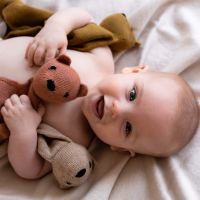 Baby Teddy Tokki von Hvid aus Merinowolle in blush 2