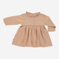 Kinder Kleid CAMPANULE von Poudre Organic aus Bio-Baumwolle in maple sugar 2